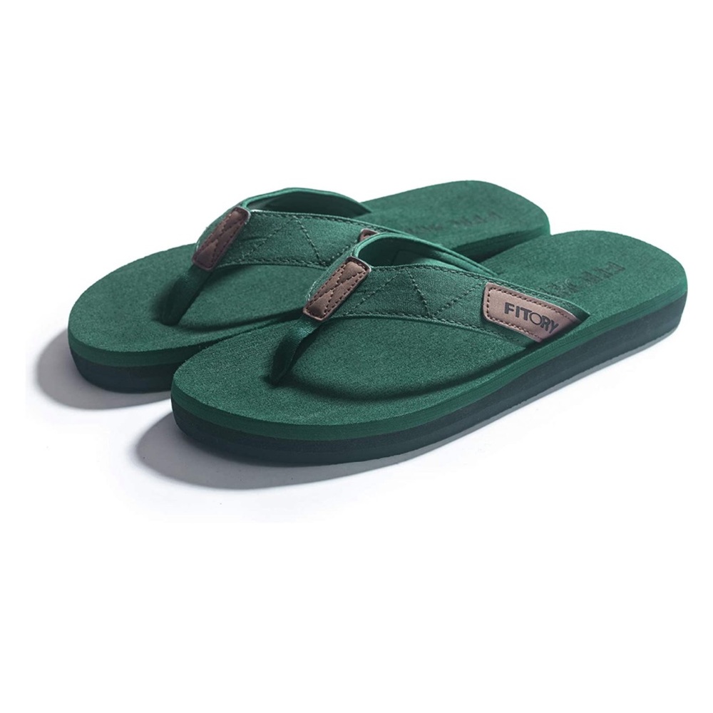 FITORY Men's Flip-Flops, Thongs Sandals Comfort Slippers for Beach Size 14